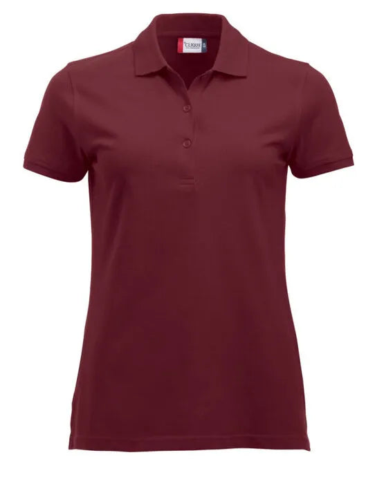 Clique - Short Sleeve Classic Marion - Burgundy - Customisable POLO SHIRTS