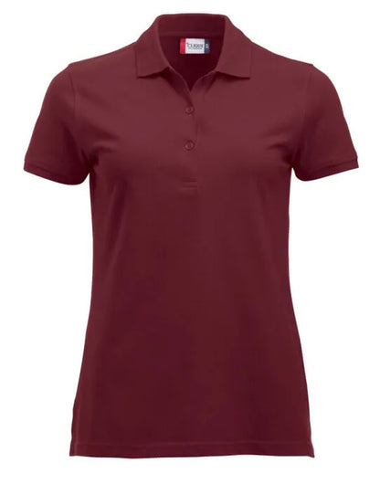 Clique - Short Sleeve Classic Marion - Burgundy - Customisable POLO SHIRTS