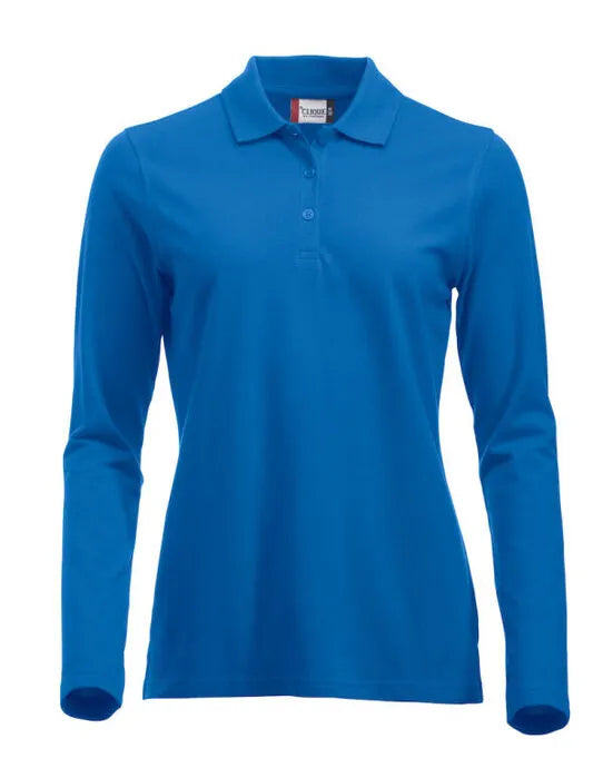 Clique - Long Sleeve Classic Marion - Royal Blue - Customisable POLO SHIRTS