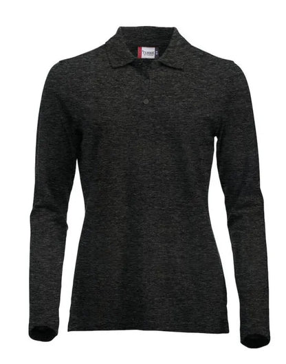Clique - Long Sleeve Classic Marion - Anthracite Melange - Customisable POLO SHIRTS