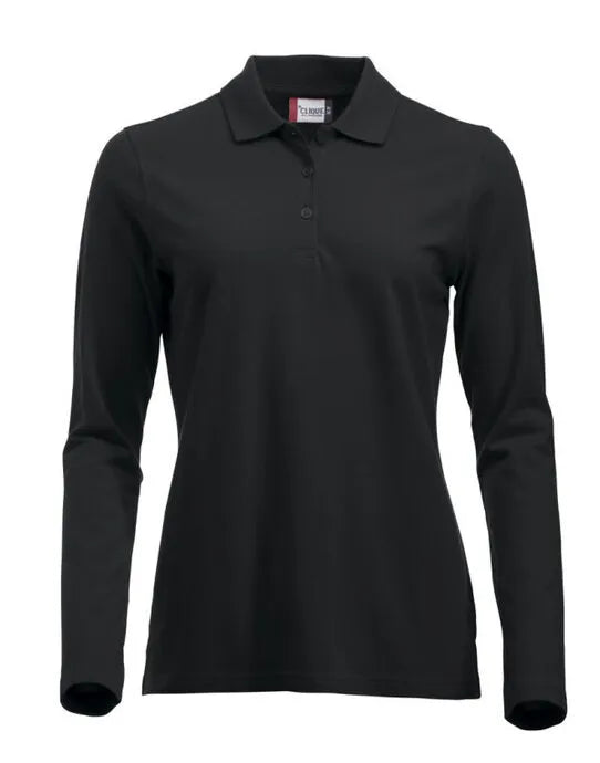 Clique - Long Sleeve Classic Marion - Black - Customisable POLO SHIRTS