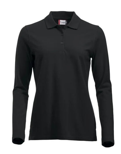 Clique - Long Sleeve Classic Marion - Black - Customisable POLO SHIRTS