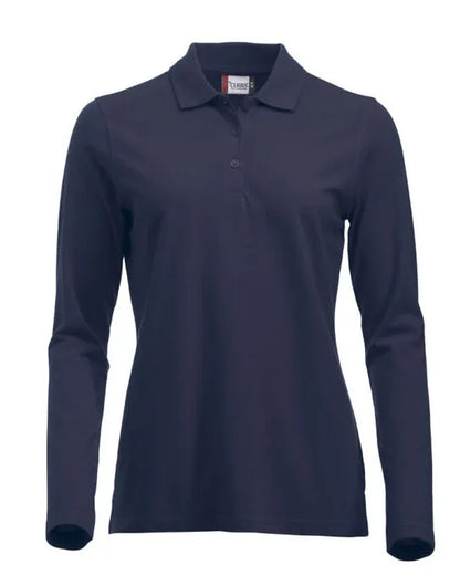 Clique - Long Sleeve Classic Marion - Dark Navy - Customisable POLO SHIRTS