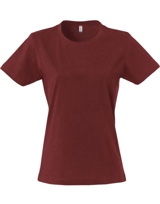 Clique - Ladies Basic T - Burgundy - Customisable T-Shirt