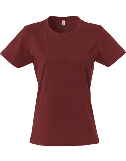 Clique - Ladies Basic T - Burgundy - Customisable T-Shirt
