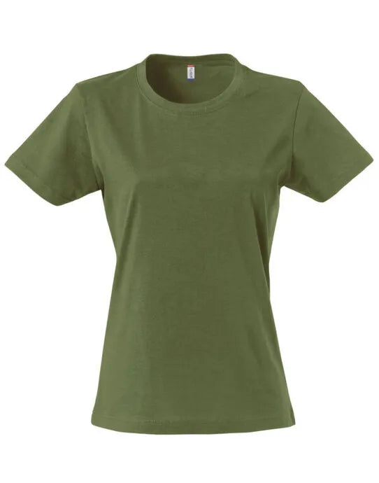 Clique - Ladies Basic T - Army Green - Customisable T-Shirt