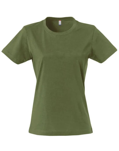 Clique - Ladies Basic T - Army Green - Customisable T-Shirt