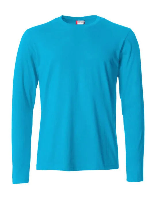 Clique - Basic Long Sleeve T - Turquoise - Customisable T-Shirt