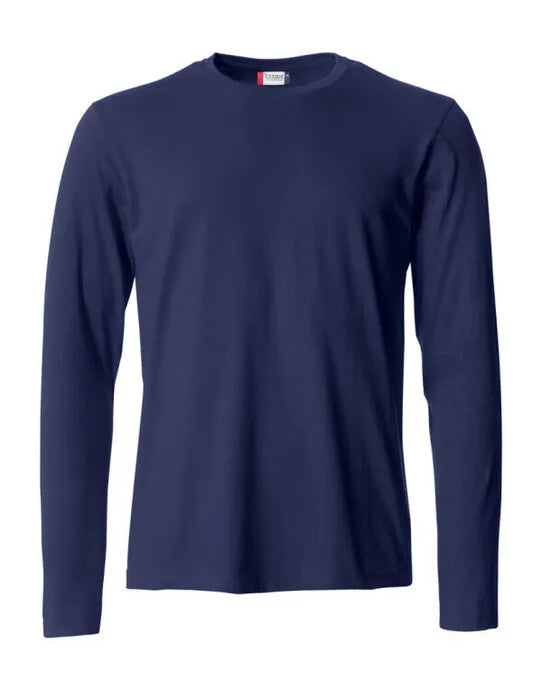 Clique - Basic Long Sleeve T - Dark Navy - Customisable T-Shirt