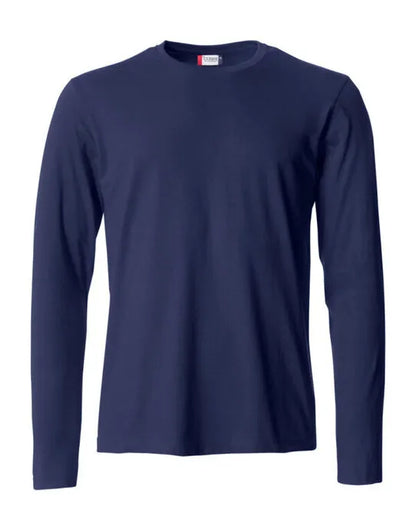 Clique - Basic Long Sleeve T - Dark Navy - Customisable T-Shirt