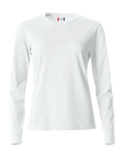 CLIQUE - Ladies L/S Basic-T - White - Customisable T-Shirt