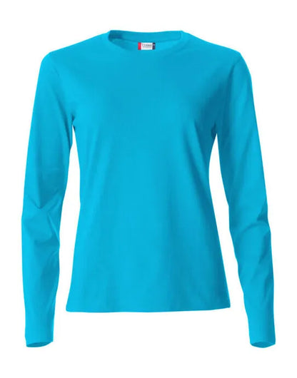 CLIQUE - Ladies L/S Basic-T - Turquoise - Customisable T-Shirt
