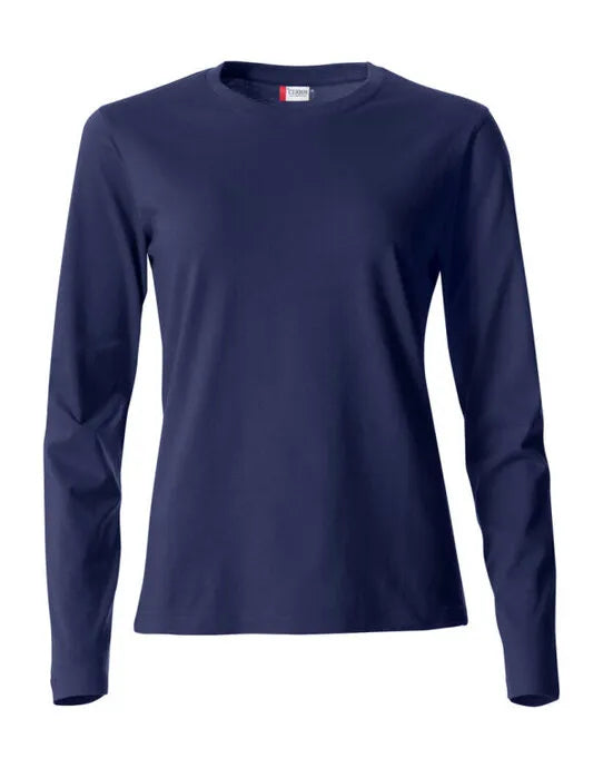 CLIQUE - Ladies L/S Basic-T - Dark Navy - Customisable T-Shirt
