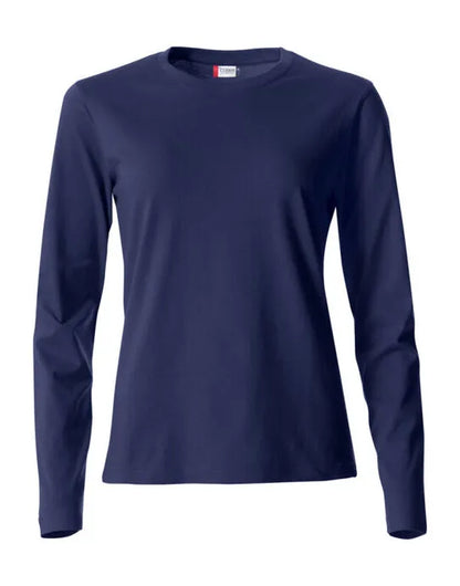 CLIQUE - Ladies L/S Basic-T - Dark Navy - Customisable T-Shirt