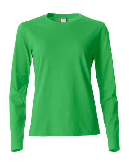 CLIQUE - Ladies L/S Basic-T - Apple Green - Customisable T-Shirt