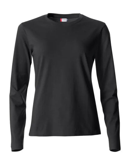 CLIQUE - Ladies L/S Basic-T - Black - Customisable T-Shirt