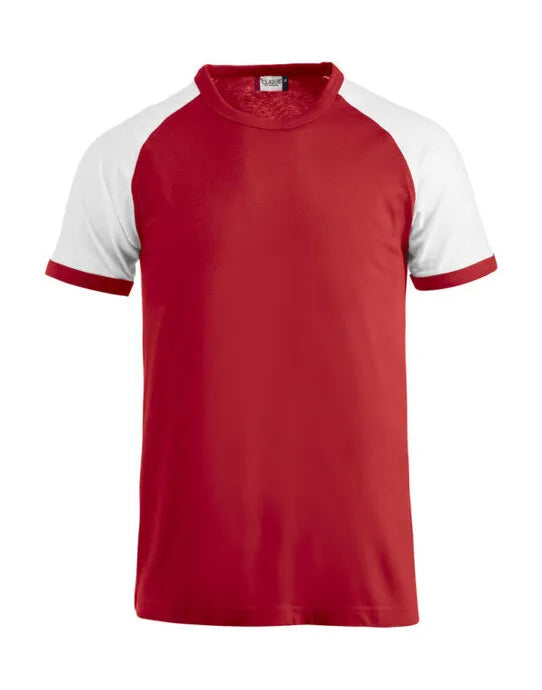 Clique - Raglan T-Shirt - Red White - Customisable T-Shirt