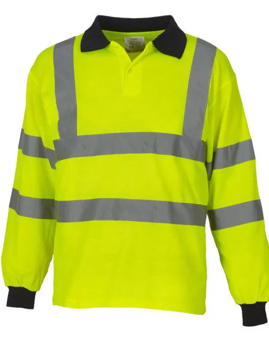Yoko HV 2 Band Long Sleeve Polo hvj310