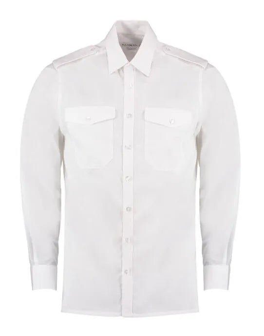 Kustom Kit Tailored Fit LS Pilot Shirt KK134