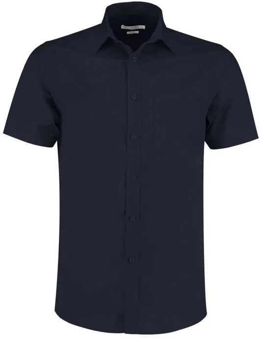 Kustom Kit Mens SS Tailored Poplin Shirt KK141