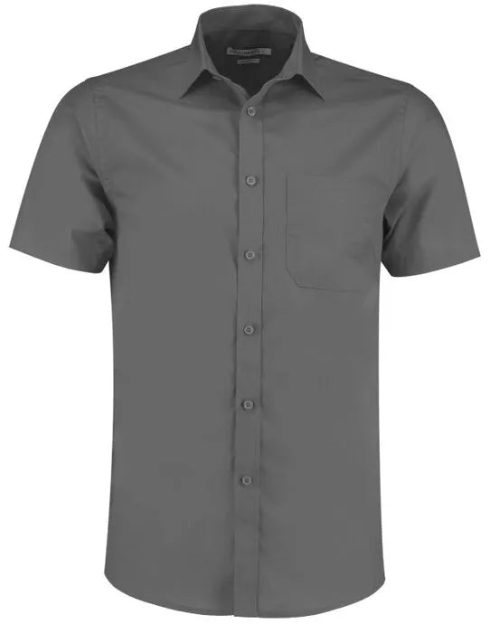 Kustom Kit Mens SS Tailored Poplin Shirt KK141