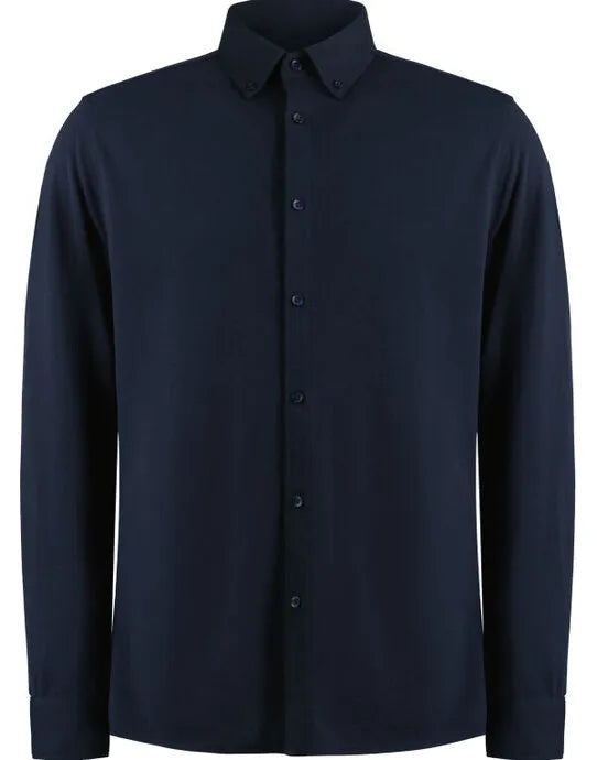 Kustom Kit Mens LS Superwash Pique Shirt KK143