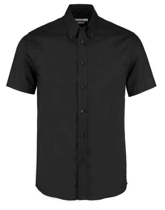 Kustom Kit Mens SS Tailored Oxford Shirt KK187