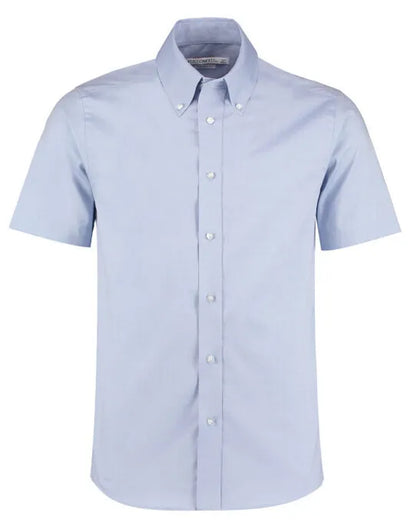 Kustom Kit Mens SS Tailored Oxford Shirt KK187