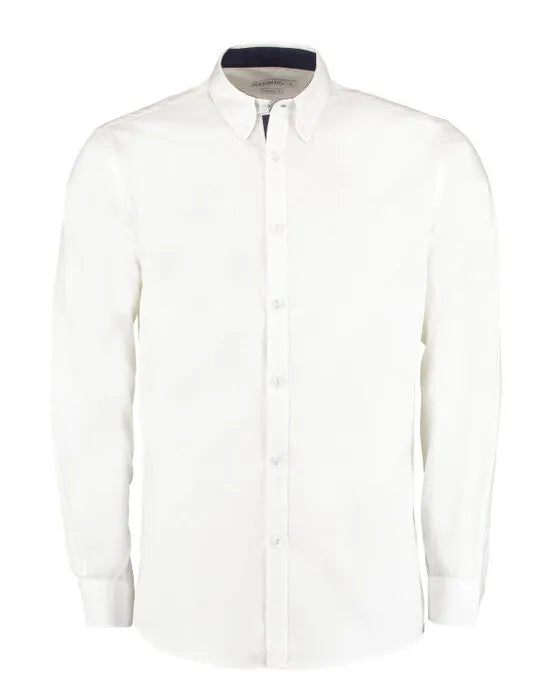 Kustom Kit Mens LS Contrast BDC Shirt KK190