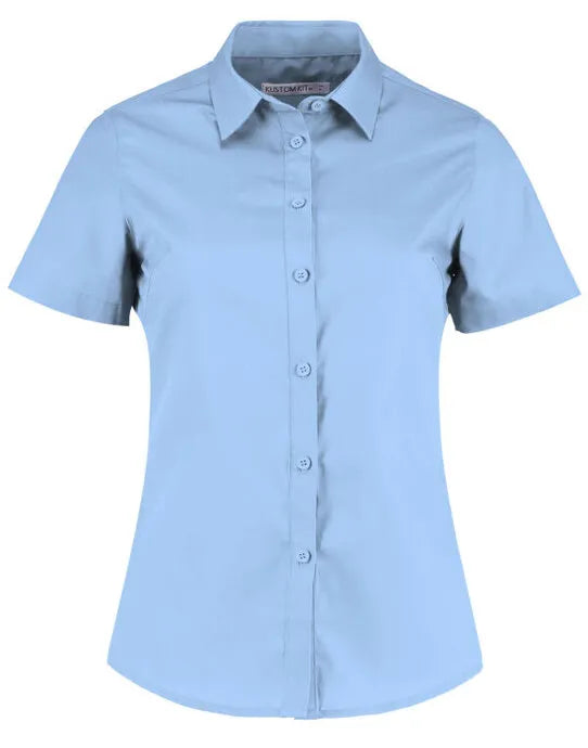 Kustom Kit Lady SS Tailored Poplin Shirt KK241