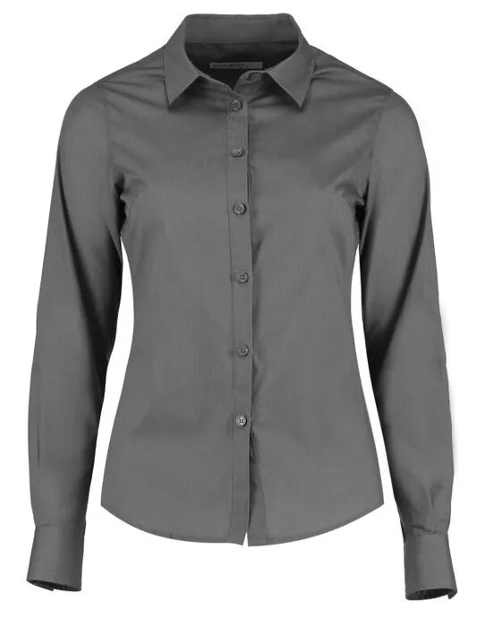 Kustom Kit Lady LS Tailored Poplin Shirt KK242