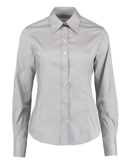 Kustom Kit Lady LS Tailored Oxford Shirt KK702