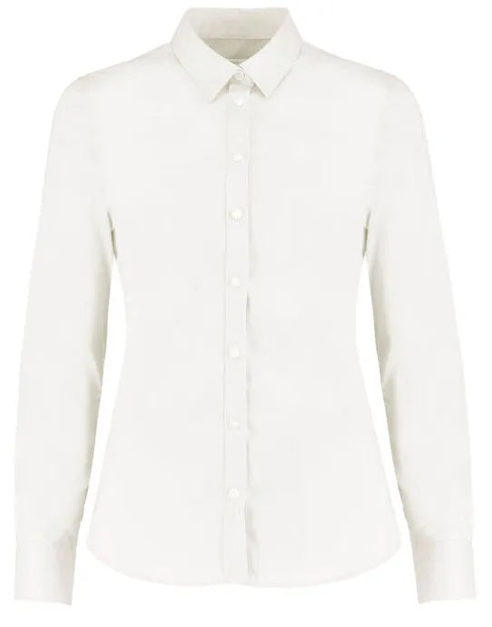 Kustom Kit Lady LS Stretch Oxford Shirt KK782