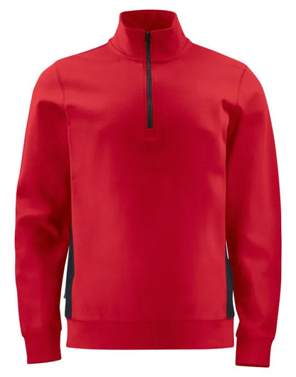 Pro-Job - Prio 2128 1/2 Zip Sweatshirt - Red - Customisable SWEATSHIRTS AND HOODIES