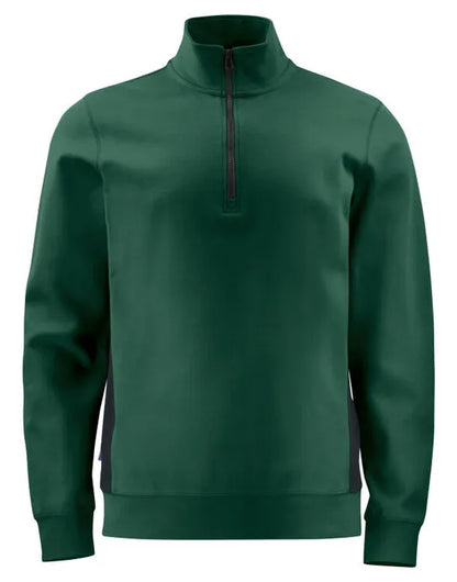 Pro-Job - Prio 2128 1/2 Zip Sweatshirt - Forest Green - Customisable SWEATSHIRTS AND HOODIES