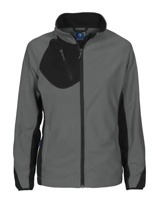 Pro-Job - Prio 2326 Ladies Microfleece Jacket - Grey - Customisable OUTERWEAR
