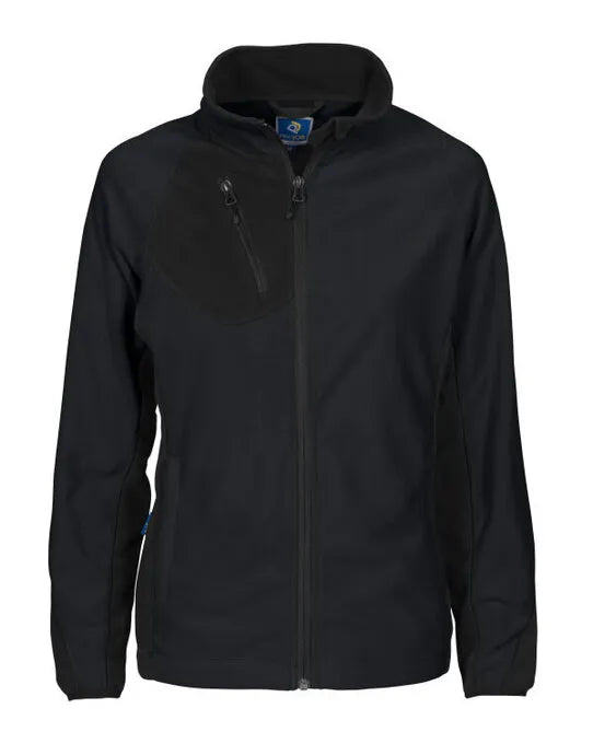Pro-Job - Prio 2326 Ladies Microfleece Jacket - Black - Customisable OUTERWEAR