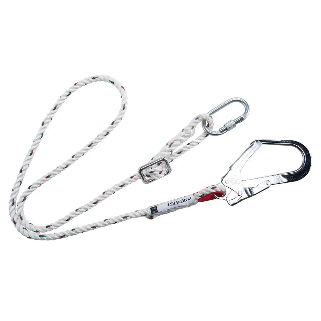 Adjustable 2m Restraint Lanyard - White - Customisable Adjustable Restraint Lanyards