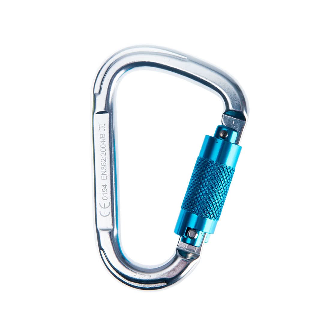 Portwest Aluminium Twist Lock Carabiner FP32 - Silver - Customisable PPE