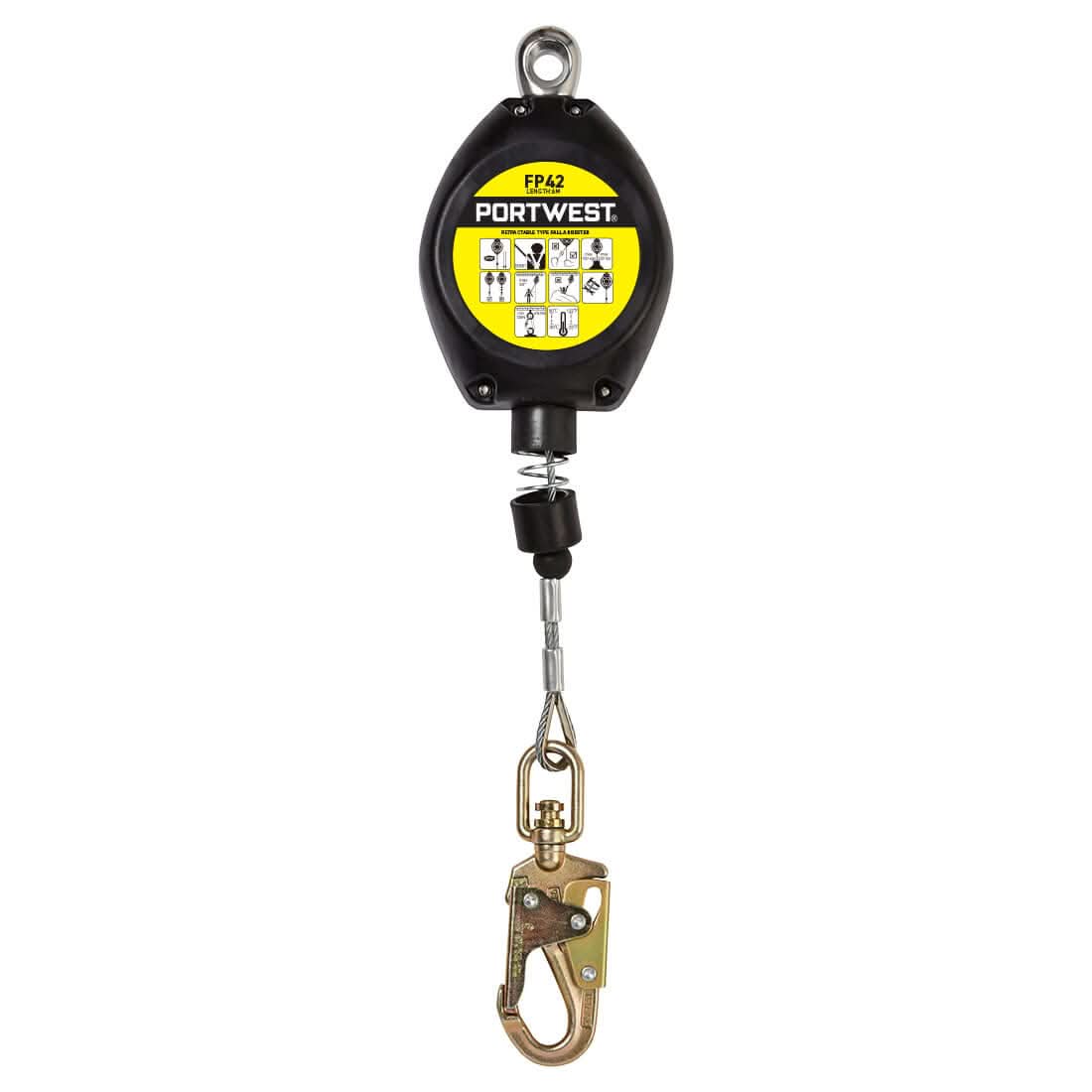 Portwest 6M Retractable Fall Arrest Block FP42 - Black - Customisable PPE