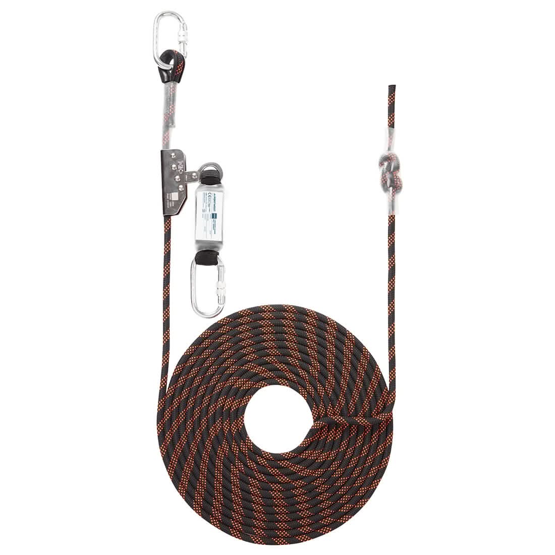 Portwest 10M Rope Guided Fall Arrest FP90 - Black Orange - Customisable PPE