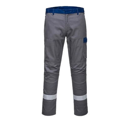 Bizflame Industry Two Tone Fr Trousers Fr06 - Grey - Customisable Work Trousers