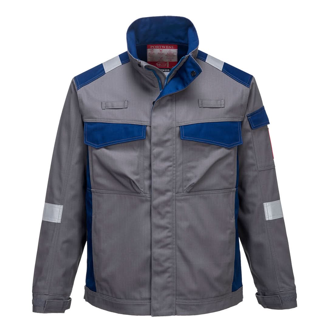Portwest Bizflame Industry Two Tone Fr Jacket FR08 - Grey - Customisable Jacket