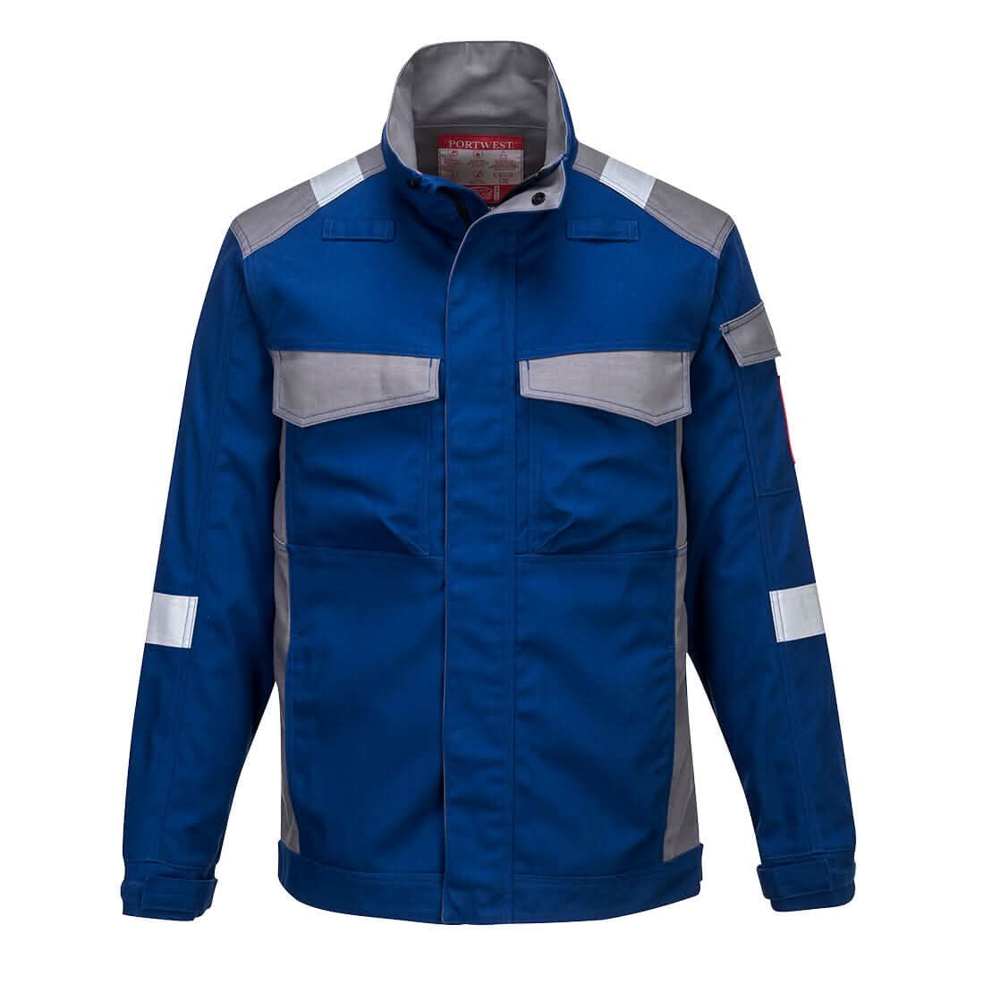 Portwest Bizflame Industry Two Tone Fr Jacket FR08 - Royal Blue - Customisable Jacket