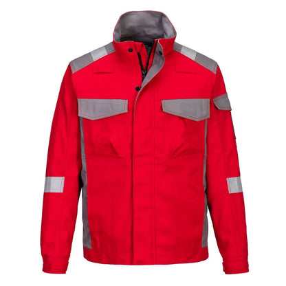Bizflame Industry Two Tone Fr Jacket Fr08 - Red - Customisable Work Jackets