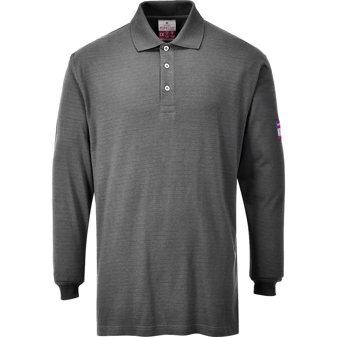 Portwest Flame Resistant Anti Static Polo Shirt LS FR10
