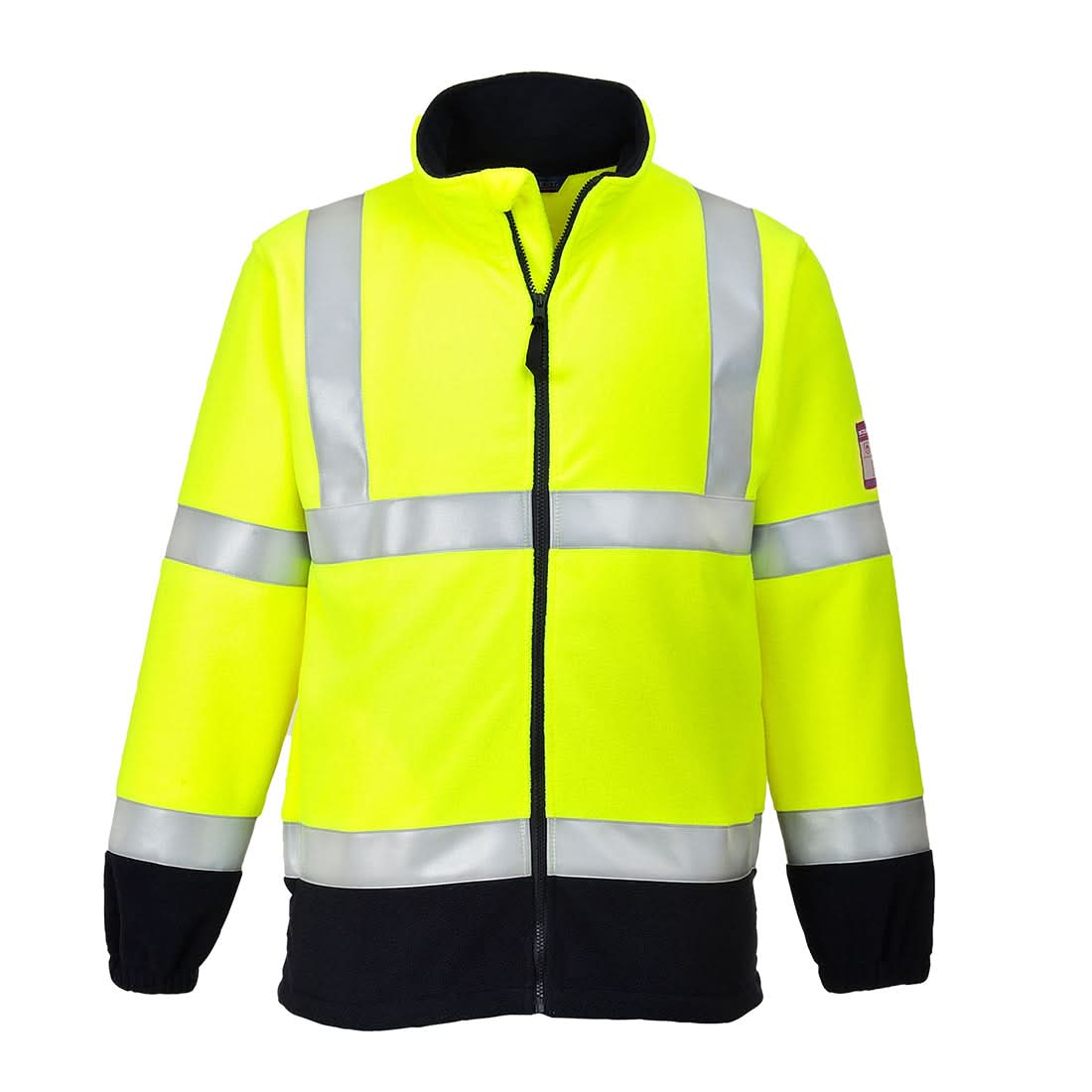 Portwest Modaflame Fleece Hi Vis Contrast Fr Jacket FR31 - Yellow - Customisable Jackets