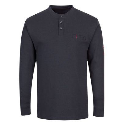Portwest Bizflame Knit Antistatic Fr Henley FR32 - Navy - Customisable Sweatshirts