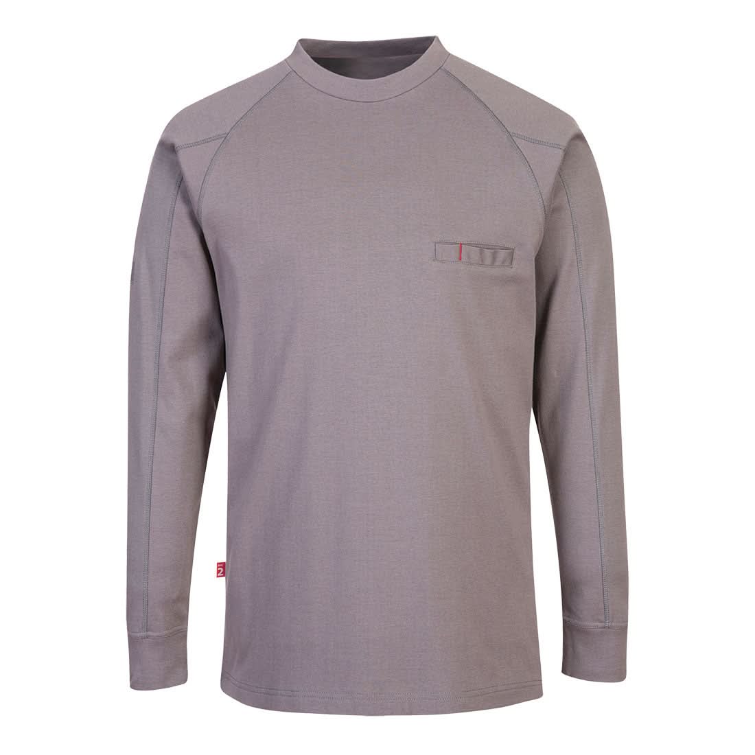 Portwest Bizflame Knit Anti Static Fr Crew Neck FR33 - Grey - Customisable Sweatshirts