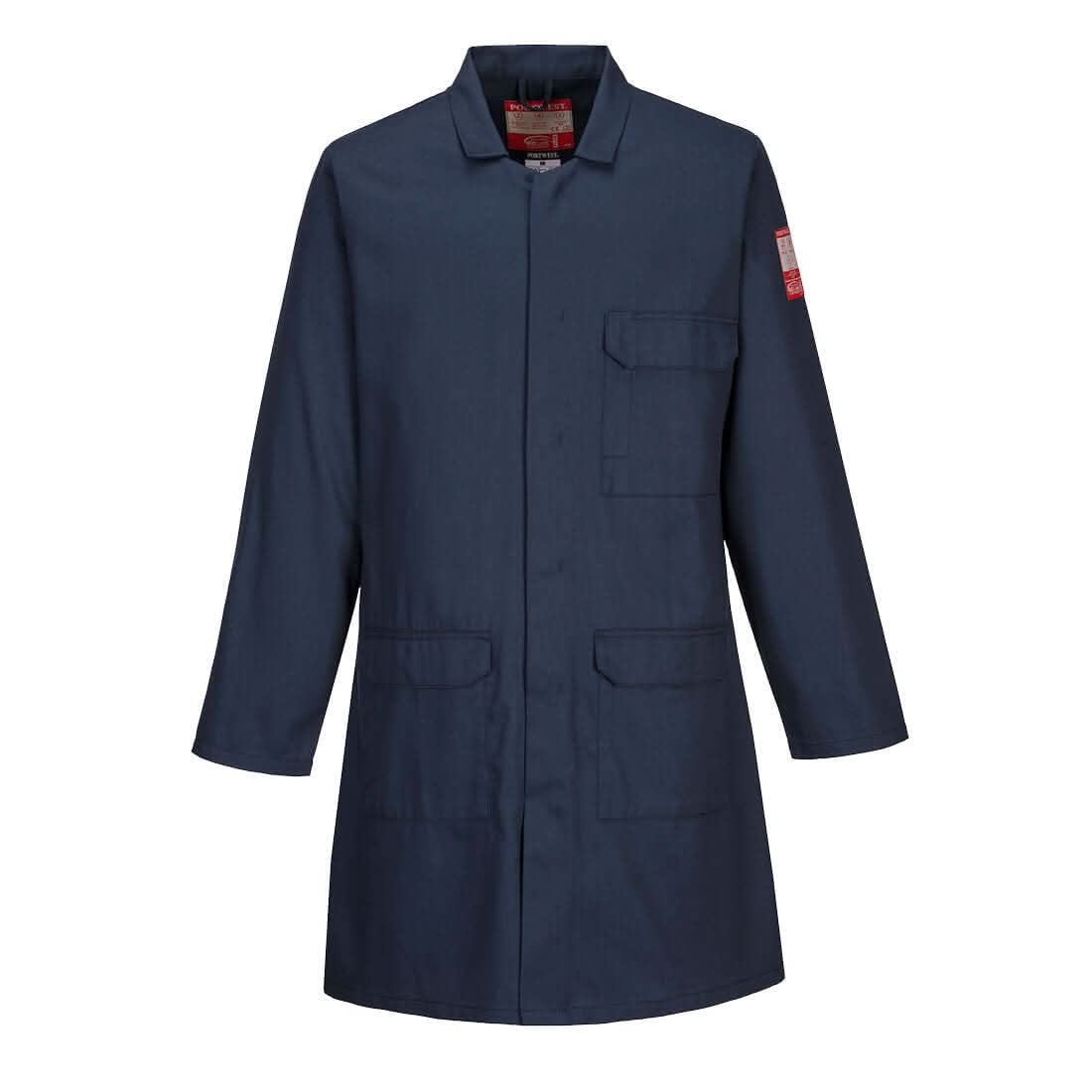 Portwest Bizflame Work Fr Standard Coat FR34 - Navy - Customisable Jackets
